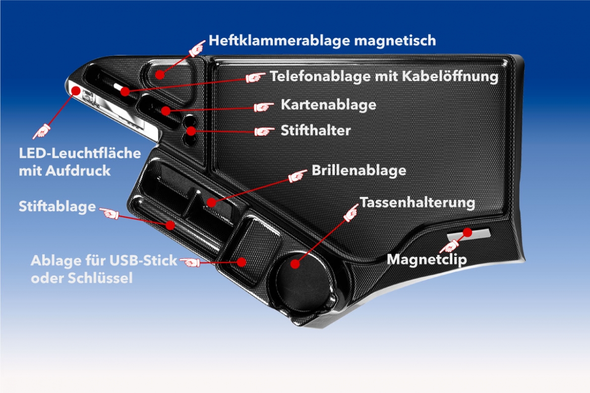 Supertische - SUPERTISCHE! Neue Generation Cockpit-Tische. Innovatives  Design in Carbo Look.